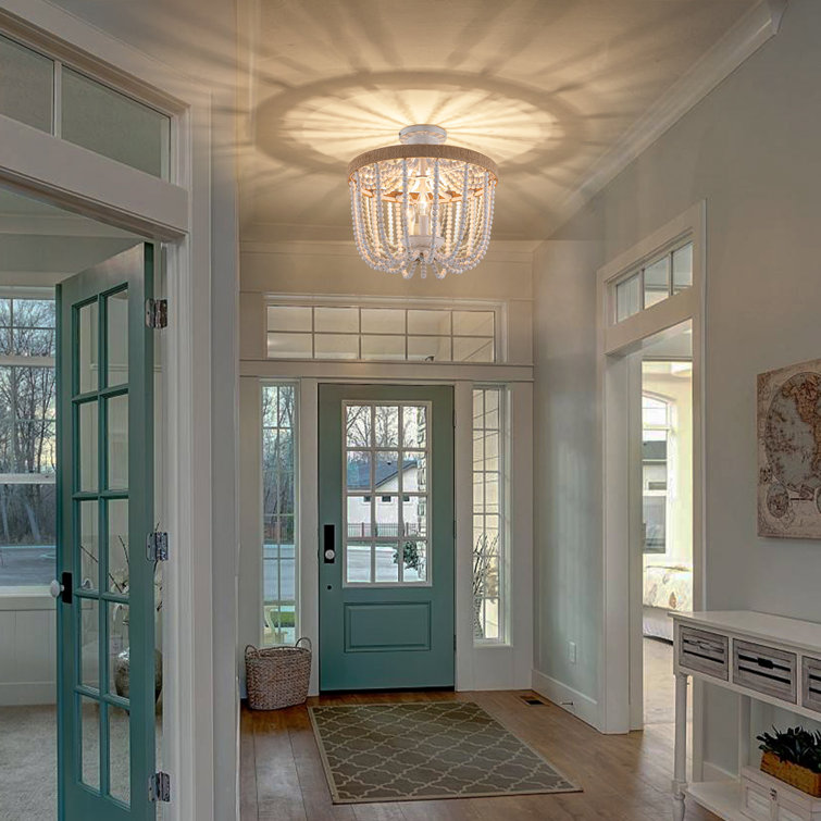 Flush mount store foyer chandelier